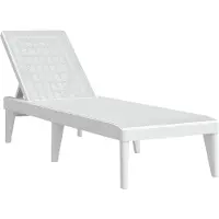 vidaXL Zonnebed wit, 186x60x29 cm, PP