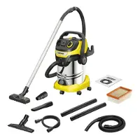 Kärcher WD 6 P S V-308/22/T Renovation - 1300 W - 30 liter - Renovatieset - Geïntegreerd stopcontact - RVS zuigbuizen - Afvoerschroef - RVS Container - Vlakfilter