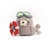 Graine Créative Kit crochet Minigurumi Natto le phoque - (...) - Gris
