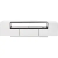 MODFU - Tv-Meubel - Led-Verlichting En Lade - Modern - Woonkamer - Spaanplaat - Wit - 180 X 40 X 48 Cm