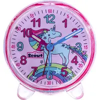 Scout Kinderwekker Favoriet Quartzwekker, leerwekker, cadeau-idee, kinderkamer, begin van de school, eenhoorn