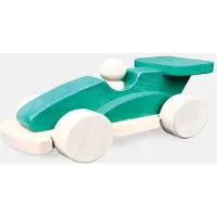 Indigo jamm Houten Raceauto Turquoise – Houten Speelgoedauto voor Kinderen – Formuleauto van Hout