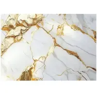 WALLARENA - Fotobehang - 150x105 cm - marmer goud met glamour voor slaapkamer en salon