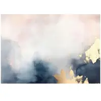 WALLARENA - Fotobehang - 300x210 cm - abstract gouden en grijze fotobehang voor slaapkamer en salon van vliesbehang