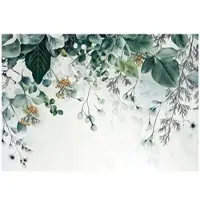 WALLARENA - Fotobehang - 150x105 cm - Vliesbehang met hangende groene bladeren voor slaapkamer en salon