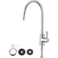 Naturewater 6,35 mm (1/4") kraan, model Design II D-13, kraanfitting voor omgekeerde osmose- en waterfilterinstallaties, keukenkraan, 360° draaibaar