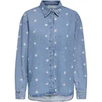 ONLY Blouse 'ONLVERA' blauw denim / wit
