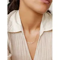 Hey Happiness Ketting 'Pearl Cluster' goud
