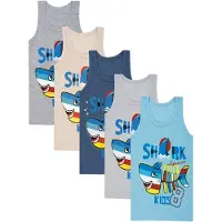 LOREZA Onderhemd 'Jungen Unterhemden Shark' gemengde kleuren