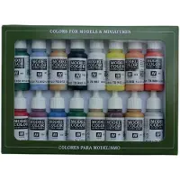 Vallejo Hobbyverf Acrylverf - 70140 Basic Colors USA - Model Color - Acryl Set Verf set - 16x 17 ml