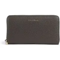 Coccinelle Metallic Soft Portemonnee Leder 10 cm groente