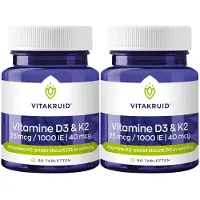 Vitakruid 2x Vitamine D3 K2 90 tabletten