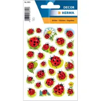 Herma Stickers Lieveheersbeestjes en bloem - 10 stuks