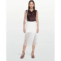 Gina Tricot  - Structured skirt - Rokken - Wit - 34 - Dames