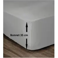Lovely Home Hoeslaken 100% katoen 140x190cm - Muts 35cm - Lichtgrijs