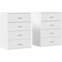 vidaXL Dressoirs 2 st 60x39x80 cm bewerkt hout wit