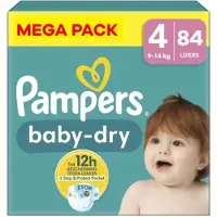 Pampers Baby Dry Luiers Maat 4 (9-14kg) 84 Stuks
