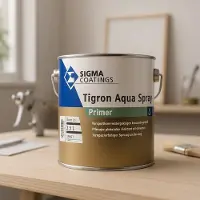 Sigma - watergedragen spuitgrondverf - Tigron Aqua Spray Primer - 2,5 l - wit eiglans