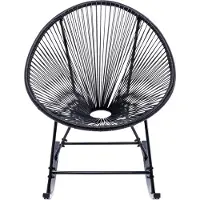 Kare design Schommelstoel Acapulco zwart