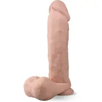 Blush Novelties Blush Dildo Love Toy Dr. Skin Silicone Dr. Dylan 7 Inch Vibrating Dildo With Remote Control Vanilla beige