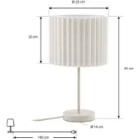 LINDBY Tafellampe , Libbie, Beige, Woonkamer, Stof