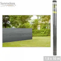 Sunnydays DOCHTMANN Verduisterende stof, 1,5 x 10 meter, antraciet, 200 gram/m²