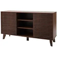 CALICOSY Buffet met 2 schuifdeuren, facades met groefhout , l140 cm fribourg