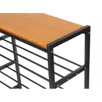 Brunbeste Schoenenrek / Schoenenplank – 3 niveaus – 61 x 30 x 47,5 cm – Zwart Mat