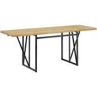 SoBuy Wandtafel - Inklapbare Muurtafel - Industrieel Design - Licht Eiken - Zwart Metaal | FWT113-N