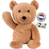 BrellaVio Verzwaringsknuffel Beer - 2 kg/45 cm - Verzwaarde Knuffel voor Kinderen & Volwassenen - Weighted Stuffed Animal - Zware Knuffel - Alternatief voor Verzwaringsdeken