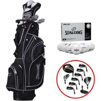 Spalding True Black - 14-Delige Golfset Heren - Graphite Shafts - Rechtshandig - Inclusief 12 Golfballen