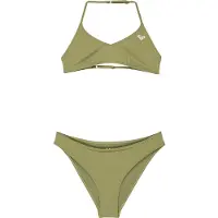 Roxy - Kid's Solid Active RG Tri Bra Set - Bikini 10 Years, olijfgroen