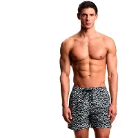 Emporio Armani Heren Allover zwempak marine (S), Strandkleding, Polyester, Marineblauw EM000583_AF20440