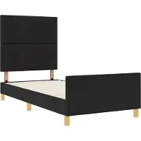 vidaXL Bedframe met hoofdeinde Zwart 90 x 190 cm Stof