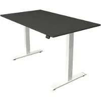 Kerkmann Büromöbelfabrik Move 1 Zit-sta-bureau Rechthoekig Antraciet T-Voet 1.400 (B) x 800 (D) x 1.230 (H) mm Melamine, staal