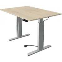 Kerkmann Büromöbelfabrik Move 3 Tube Zit-sta-bureau Rechthoekig Ahorn T-Voet 1.200 (B) x 800 (D) x 1.200 (H) mm