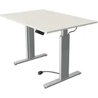 Kerkmann Büromöbelfabrik Move 3 Tube Zit-sta-bureau Rechthoekig Wit T-Voet 1.200 (B) x 800 (D) x 1.200 (H) mm