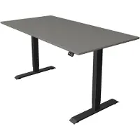 Kerkmann Büromöbelfabrik Move 1 Zit-sta-bureau Rechthoekig Grafiet T-Voet 1.600 (B) x 800 (D) x 1.230 (H) mm Melamine, staal