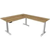 Kerkmann Move4 Elektrisch hoogteverstelbaar Zit-sta-bureau Eiken T-voet 2000 (B) x 2.200 (D) x 1290 (H) mm Hout, Metaal