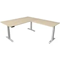 Kerkmann Move4 Elektrisch hoogteverstelbaar Zit-sta-bureau Esdoorn T-voet 2000 (B) x 2.200 (D) x 1290 (H) mm Hout, Metaal
