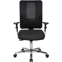 Topstar OPEN X N Deluxe Bureaustoel Synchroonmechanisme Mesh In hoogte verstelbare armleuning In hoogte verstelbare zitting Zwart 110 kg