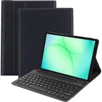 Just in Case tablet Hoes met Toetsenbord geschikt voor Samsung Galaxy Tab A11 - QWERTY Bluetooth Keyboard Case - Zwart