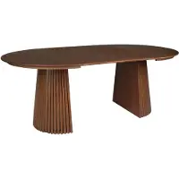 Selsey Formisty – Uitschuifbare eettafel 120–200 x 120 cm, lamellen design, walnootlook