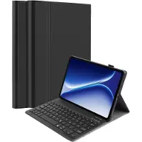 Just in Case tablet Hoes met Toetsenbord geschikt voor OnePlus Pad Go 2 - QWERTZ Bluetooth Keyboard Case - Zwart