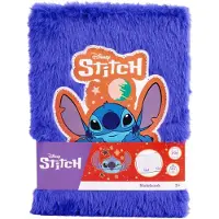 Canenco Stitch pluche notitieboek blauw A5 - Disney schoolspullen.