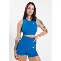 Gorilla wear Olivia Seamless Crop Top - Blauw - XS/S