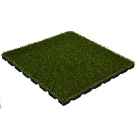 Bos Rubber Kunstgras Tegel - 100 x 100 cm - Groen
