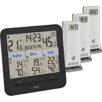 TFA-Dostmann KLIMA@HOME 2 30.3075.01 Draadloze thermo- en hygrometer Zwart
