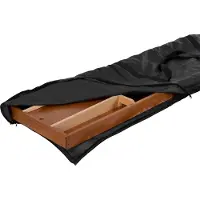 Longfield Sjoelbak Hoes Zwart – Beschermhoes voor Houten Sjoelbak – Duurzaam Opberghoes 202 x 44 x 8 cm –