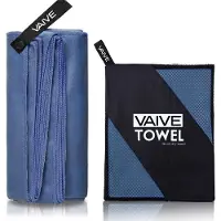VAIVE Microvezel handdoek - Strandlaken 100x200 - Badlaken - Reishanddoek Sneldrogend - Blauw